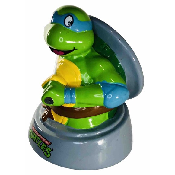TMNT LEONARDO 7" Ceramic Coin Piggy Bank With Plug. As iS, wear to sword - Picture 2 of 6